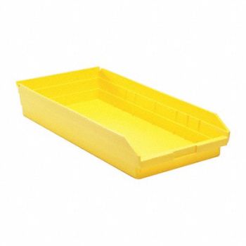 QUANTUM STORAGE SYSTEMS F0624 Shelf Bin Yellow Polypropylene 4 in, 9W094