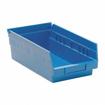 QUANTUM STORAGE SYSTEMS F0614 Shelf Bin Blue Polypropylene 4 in, 9W264
