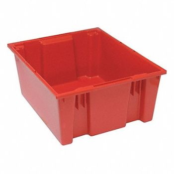 QUANTUM STORAGE SYSTEMS E1883 Stk and Nest Ctr Red Solid Polypropylene, 9W829