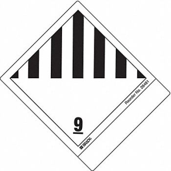 BRADY DOT Container Label 4-3/4 Label W PK100, 9WE70