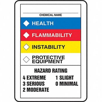 ACCUFORM Chemical Label 10 in H Plastic, 8DYM2