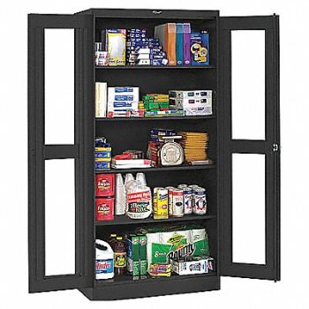 TENNSCO Storage Cabinet 78 x48 x24 Black 4Shlv, 8E364