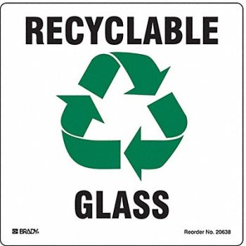 BRADY Recycle Label 5 in x 5 in Vinyl PK5, 9WGN3