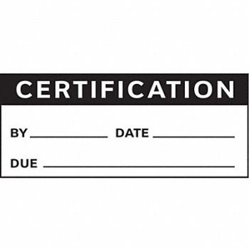 STRANCO INC Inspection Label English Quality PK350, 8AYH7