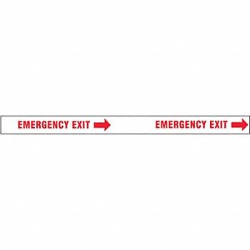 GRAINGER APPROVED Floor Tape Red/White 2 inx180 ft Roll, 9WK03