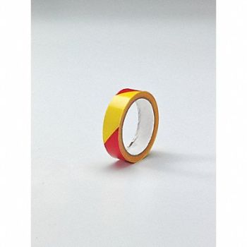 GRAINGER APPROVED E0415 Floor Tape Pink/Yellow 1 inx54 ft Roll, 9WRC5