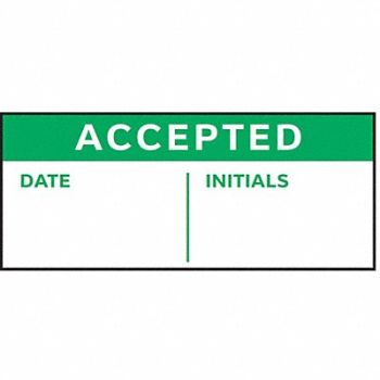 STRANCO INC Inspection Label English Quality PK350, 9WTC2