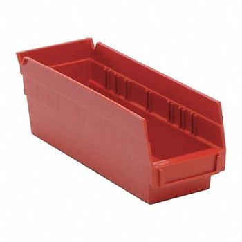 QUANTUM STORAGE SYSTEMS F0613 Shelf Bin Red Polypropylene 4 in, 9WU23