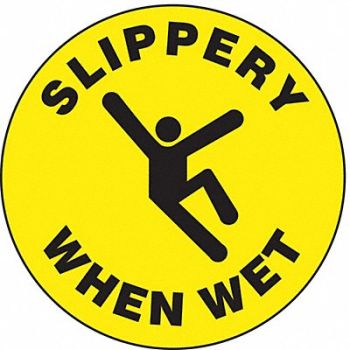 ACCUFORM Slip-Gard Round Floor Sign 17 X17, 772G49