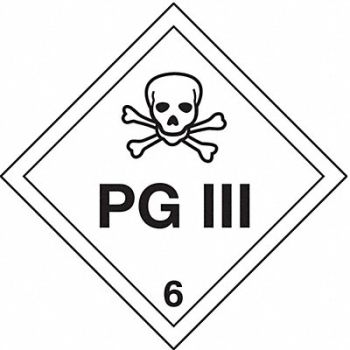 STRANCO INC DOT Container Placard 10-3/4 Label W, 8W069