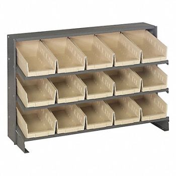 QUANTUM STORAGE SYSTEMS E1541 Bench Pick Rack 12x21x36in Ivory, 9WXE6