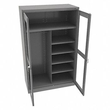 TENNSCO Combo Wardrobe Cab 78 H 48 W Medium Gray, 9WY47