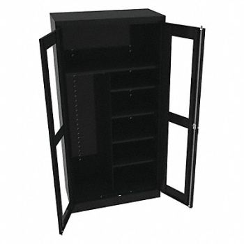 TENNSCO Storage Cabinet 72 x36 x18 Black 5Shlv, 9WYT4