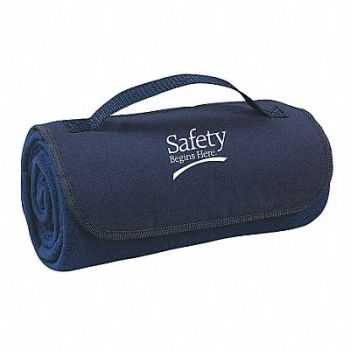 GRAINGER APPROVED Blanket Safety Begins Here Navy Blue, 9X691