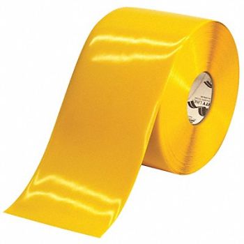 MIGHTY LINE E7645 Floor Tape Yellow 6 inx100 ft Roll, 9Y672