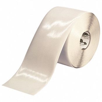 MIGHTY LINE E7645 Floor Tape White 6 inx100 ft Roll, 9YLZ2