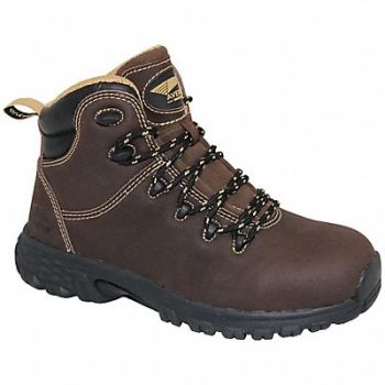 AVENGER SAFETY FOOTWEAR Work Boot Women size 11 Leather Brown PR, 794XZ1