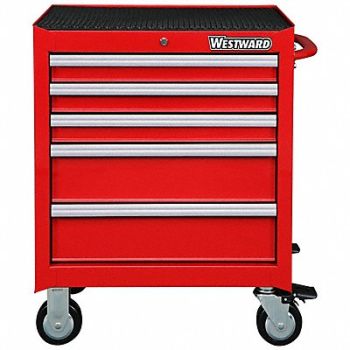 WESTWARD Rolling Tool Cabinet Red Heavy Duty, 32H894
