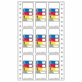 LABELMASTER Hazcom Label 1-1/4 H 2-7/8 W PK500, 35ZJ28