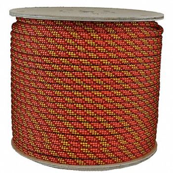 ALL GEAR Climbing Rope PES 1/2 in Dia 150 ft L, 3LCV8