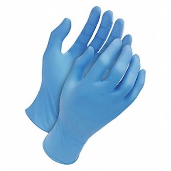 BDG Disposable Gloves Blue Nitrile XL PK100, 348JH4