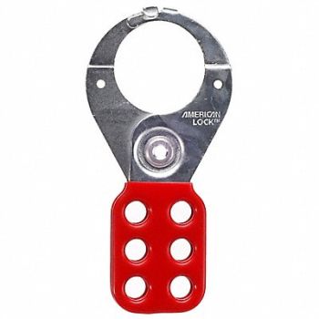 AMERICAN LOCK Lockout Hasp Standard Red Steel 5in. L, 40CL95