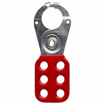 AMERICAN LOCK Lockout Hasp 6 Lock Red, 4EMY4