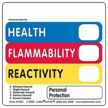 LABELMASTER Hazcom Label 4 H 4 W PK500, 35ZJ36