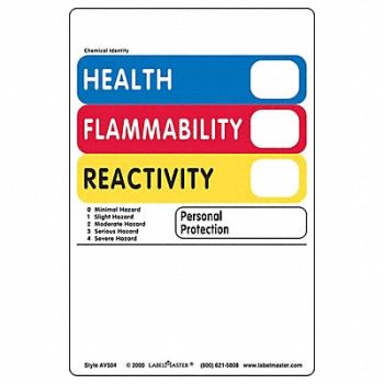LABELMASTER Hazcom Label 4 H 6 W PK500, 35ZJ37