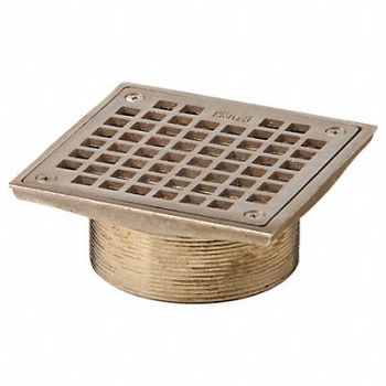 JAY R. SMITH MFG. CO Floor Drain Strainer Square 6In, 11U234