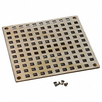 JAY R. SMITH MFG. CO Floor Drain 8-3/8 in L Nickel Bronze, 45DT73
