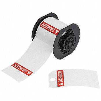 BRADY Lockout Tags 5-3/4 Label H Red on White, 800TG7