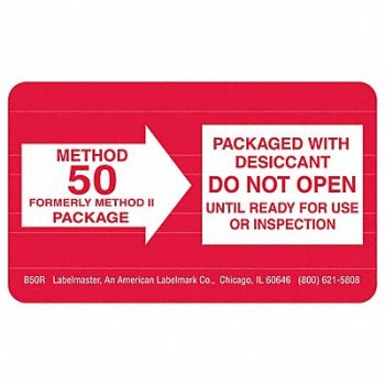 LABELMASTER Method 50 Label 2-1/2 H 1-1/2 W PK1000, 35ZL25