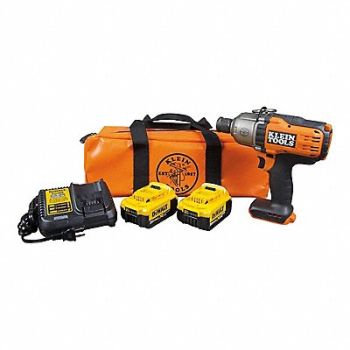 KLEIN TOOLS Cordless Impact Wrench Kit 7/16, 807K68