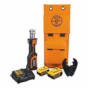 KLEIN TOOLS Cordless 7-Ton Crimper Kit 4 Ah, 807K84