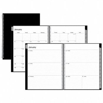 BLUE SKY Planner 8-1/2 x 11 Black Weekly-Monthly, 798A89