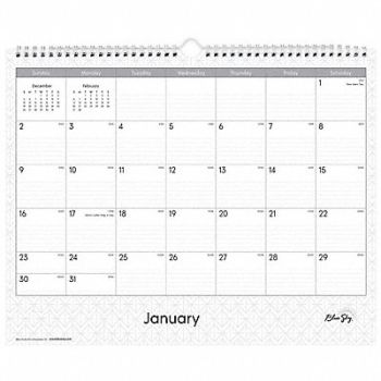 BLUE SKY Wall Calendar 15 x 12 1 Month per Page, 798A94