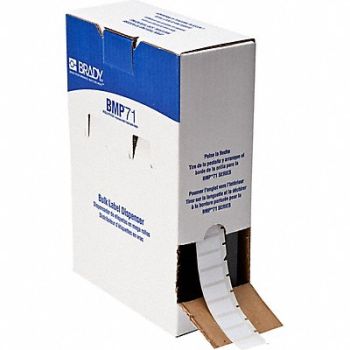 BRADY Label 1 in W White, 803RC2