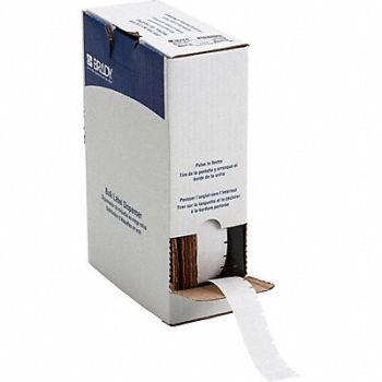 BRADY Label 1/2 in W Clear White, 803RP0