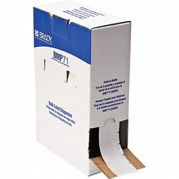 BRADY Label 3/4 in W Clear White, 803RL8