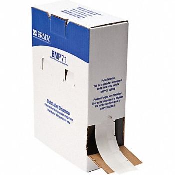 BRADY Label 1 in W Clear White, 803RL9