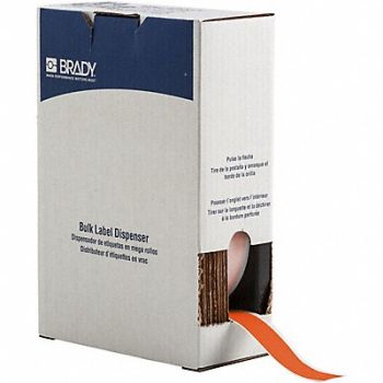 BRADY Label 1 in W Outdoor Orange, 803R07