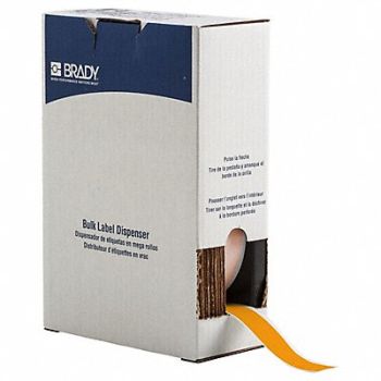 BRADY Label 1 in W Outdoor Yellow, 803R09
