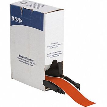 BRADY Label 2 in W Outdoor Orange, 803R11