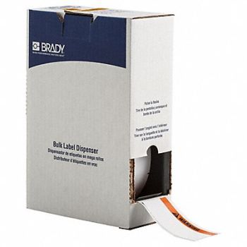 BRADY Label 4 1/8 in W Black Orange White, 803MX6