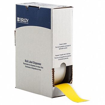 BRADY Label 2 in W Indoor Yellow, 803MW7