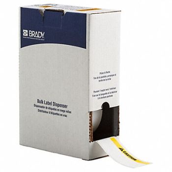 BRADY Label 4 1/8 in W Black White Yellow, 803MX8