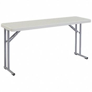 NATIONAL PUBLIC SEATING Fldg Tbl Rectgl Polypropylene 60 L 18 W, 23PG32