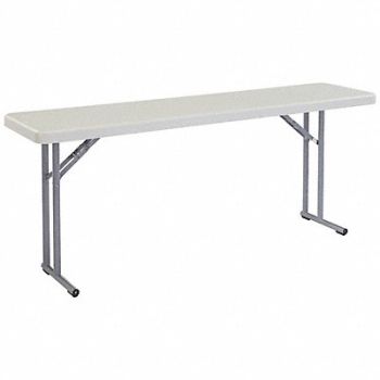 NATIONAL PUBLIC SEATING Meeting Table Rectangle Gray 72 W, 9P143