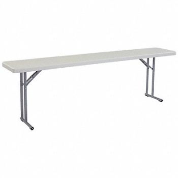 NATIONAL PUBLIC SEATING Meeting Table Rectangle Gray 96 W, 9JFV0
